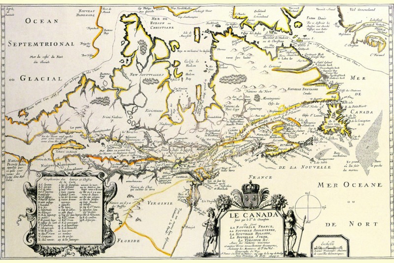 New France or Canada by Champlain 1677