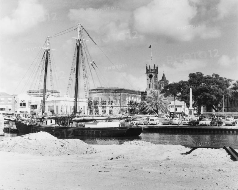 A ketch in the Careenage at Bridgetown