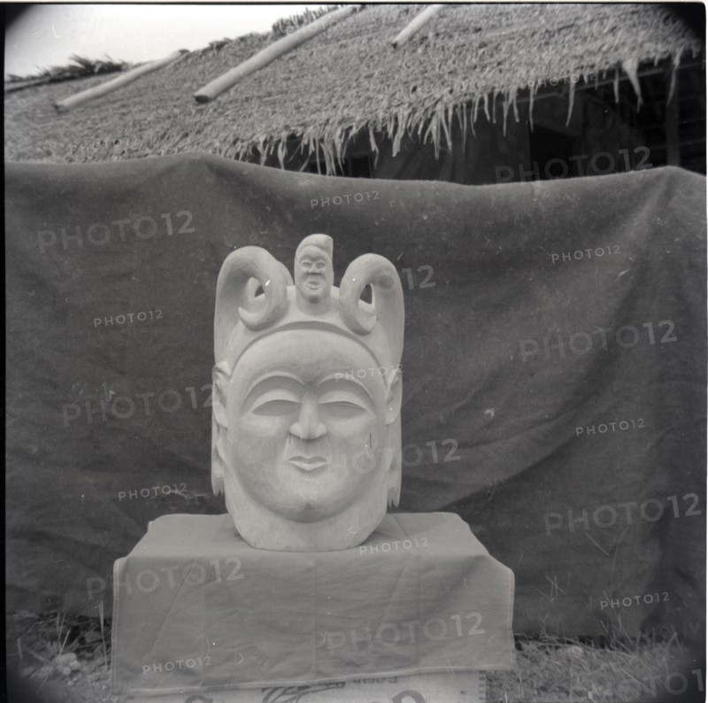 Bangwa mask, full face, back, woman.