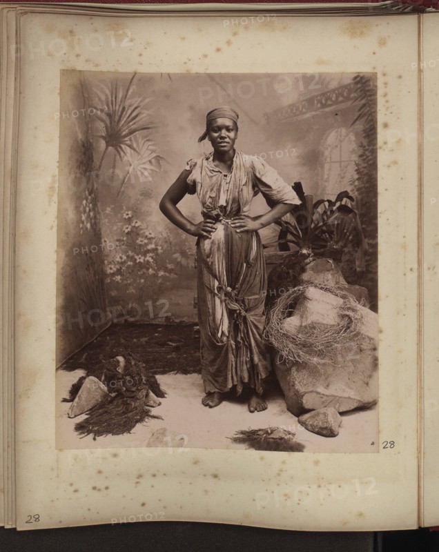 Posed studio shot of local woman