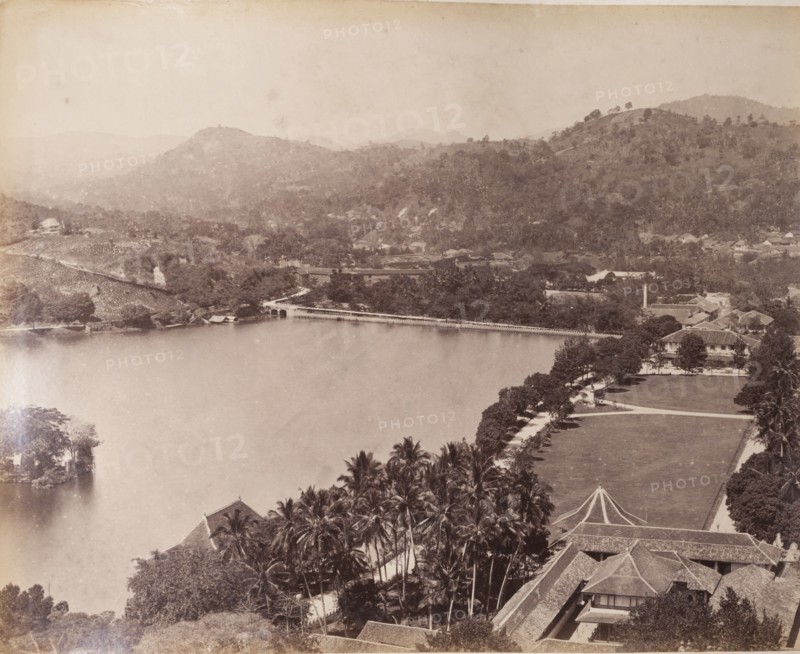 View across the lake at Kandy