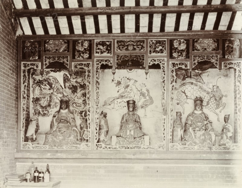 Deities inside a Chinese Joss house