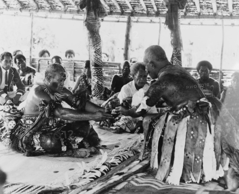The culmination of a 'sevusevu' ceremony