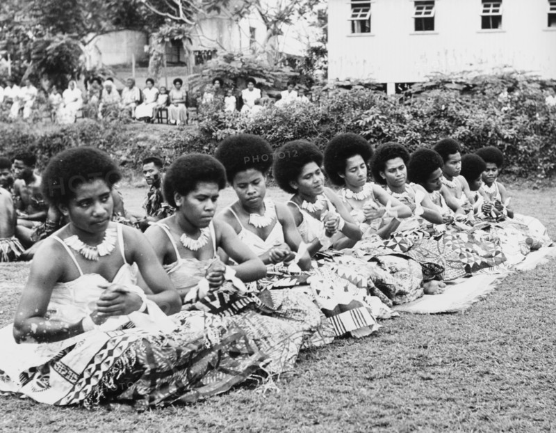 Women perform a 'vakamalolo'