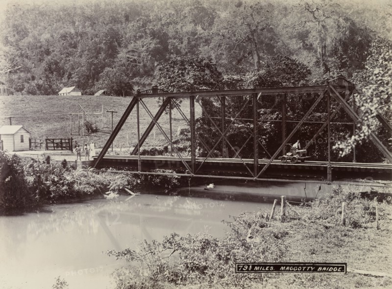 Railway track over Maggotty Bridge, Jamaica
