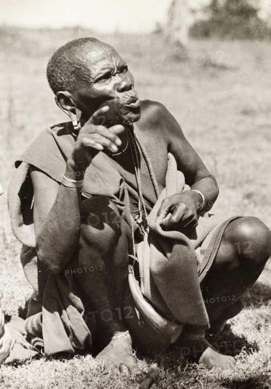 Kikuyu elder discussing a dispute