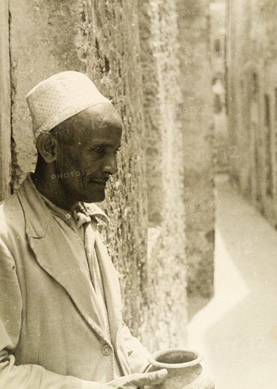 Profile shot of an Arab coppersmith