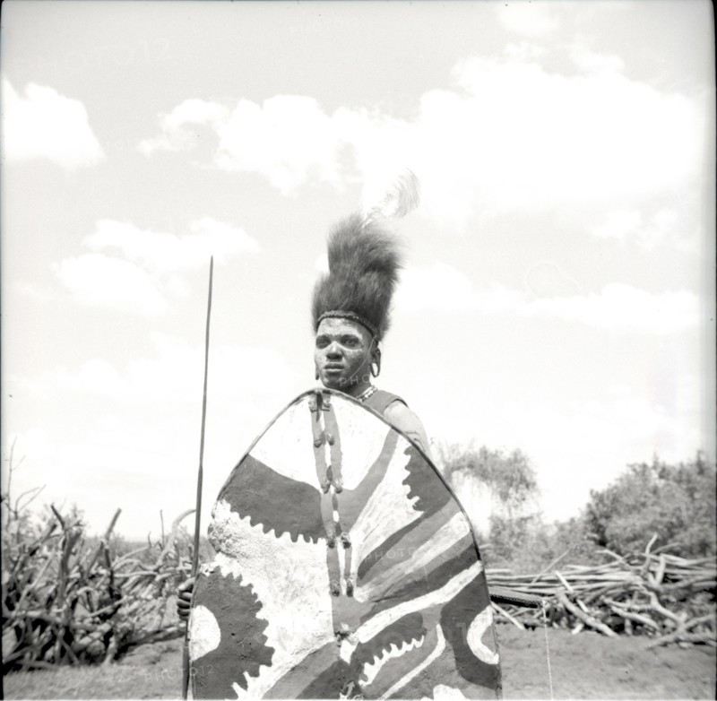 Youth with shield