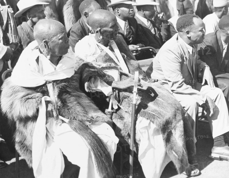 African Chiefs await the Royal party at Eastleigh Airport