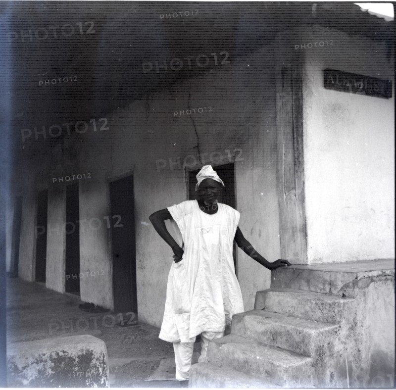 Ibadan, Hausa quarter, man outside house