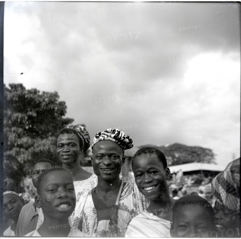 Ibadan: Town and market, group of men