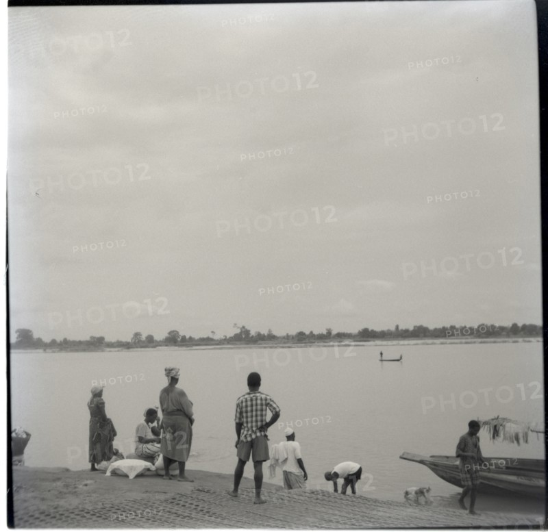 Journey from Ibadan to Cameroons, Niger ferry at Asaba, looking across river