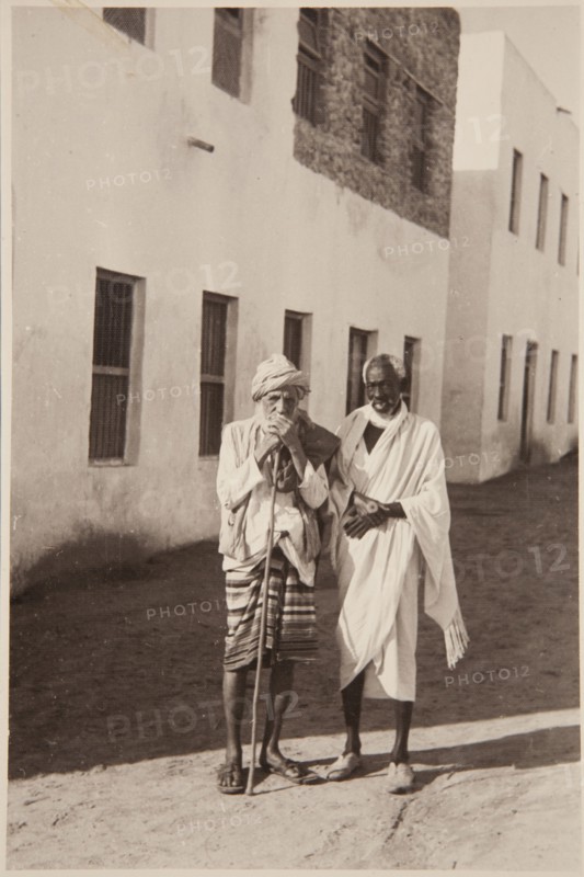 Portrait of two elderly Somali men