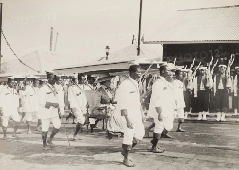 Duchess of Connaught in a portable chair