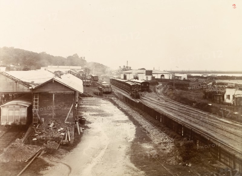 Passenger train departing from Port of Spain