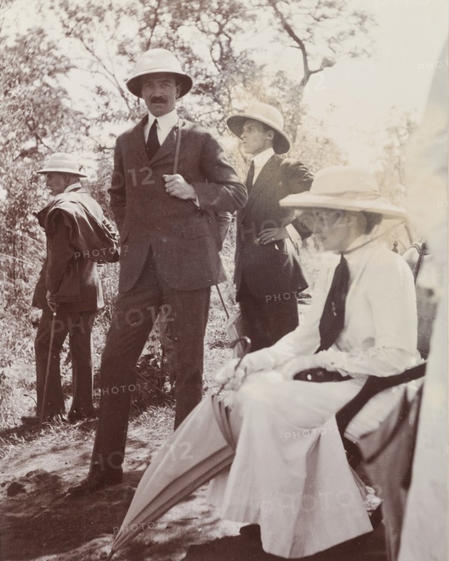 Princess Patricia admires the Victoria Falls