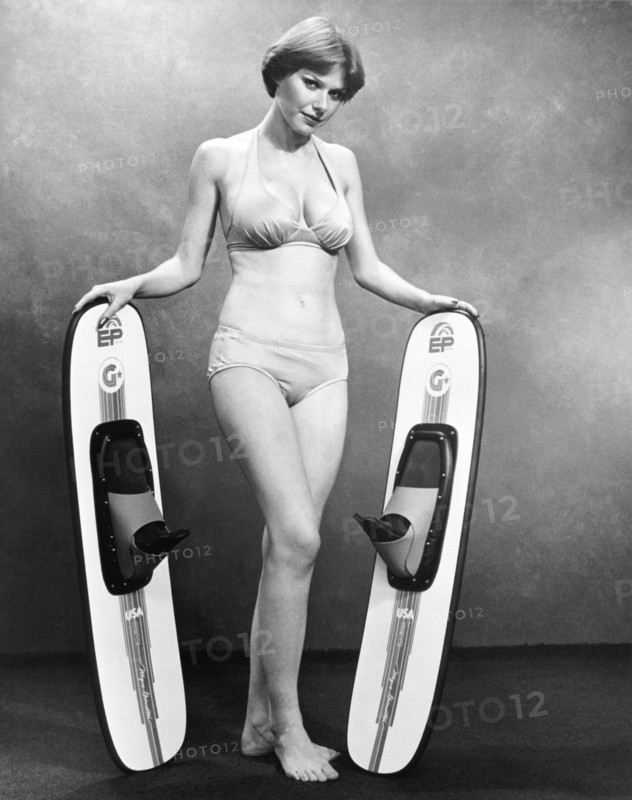 Sexy Woman Advertises Skis