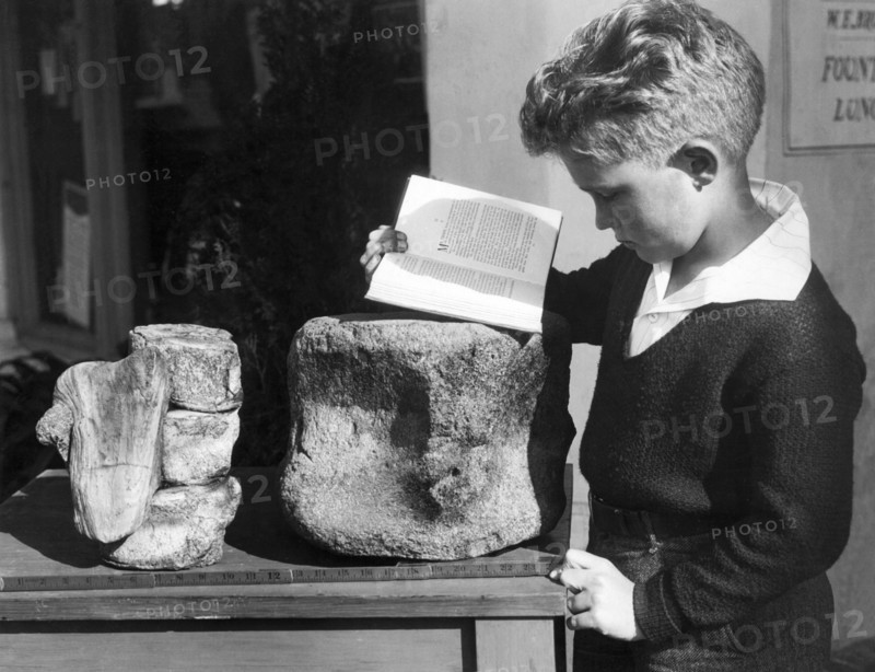 Boy Studying Archeology