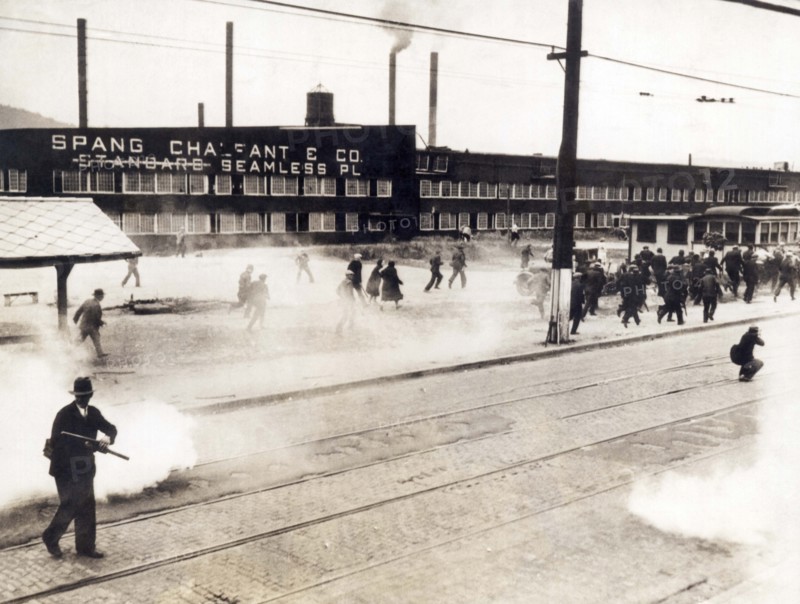 Strikers Tear Gassed