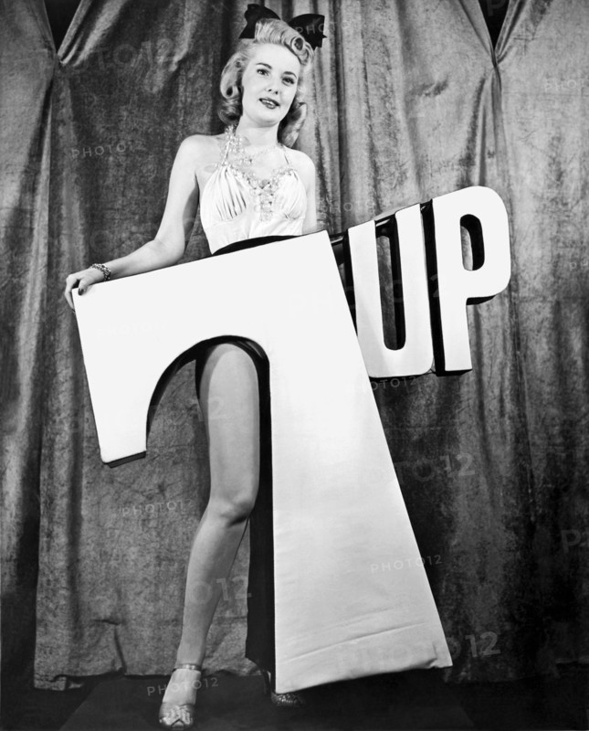 Woman With 7 UP Logo
