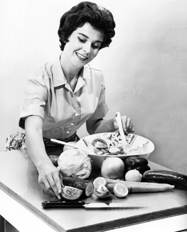 Woman Making A Salad