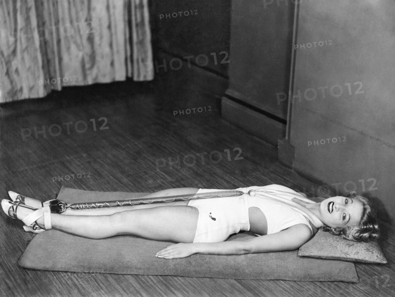 A Young Woman Exercising