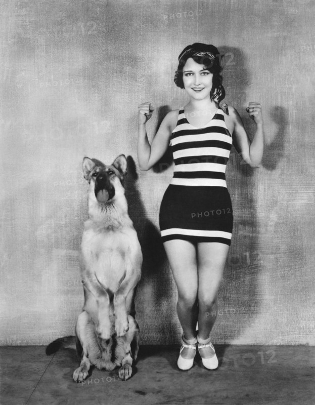 Actress And Dog Exercise