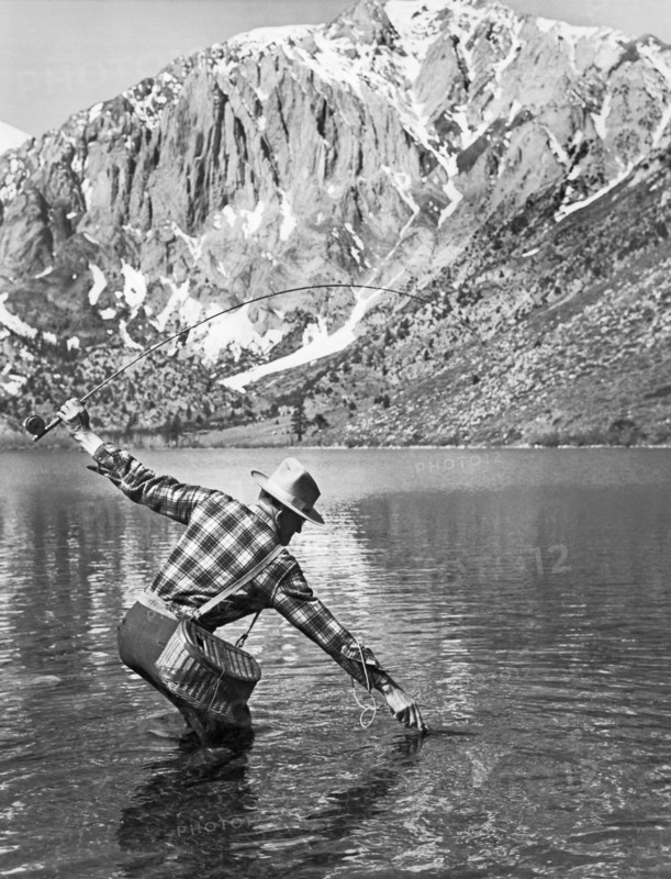 Fly Fishing In A Mountain Lake
