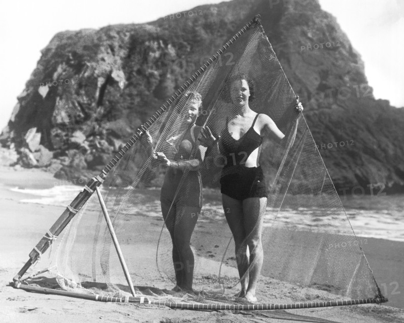 Women With Surf Fishing Net