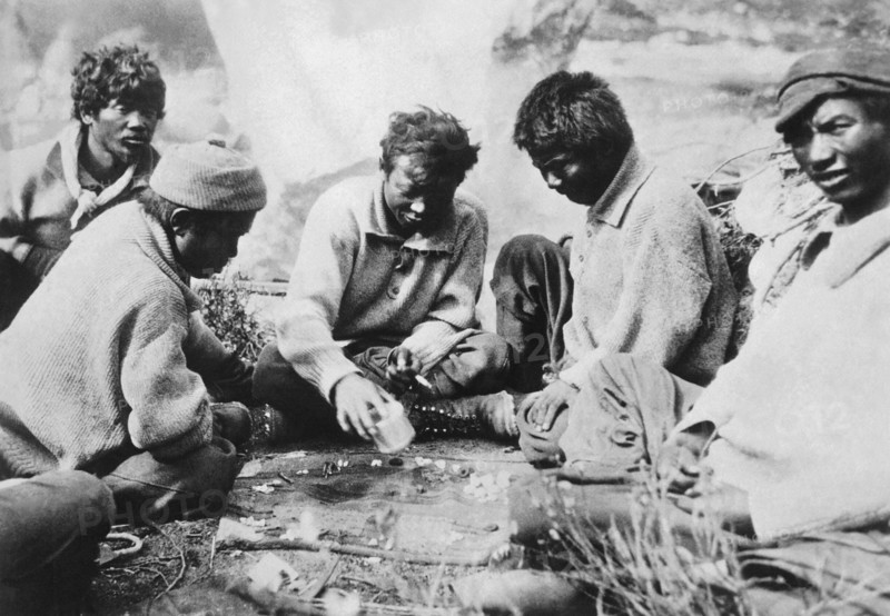 Sherpas Playing Backgammon