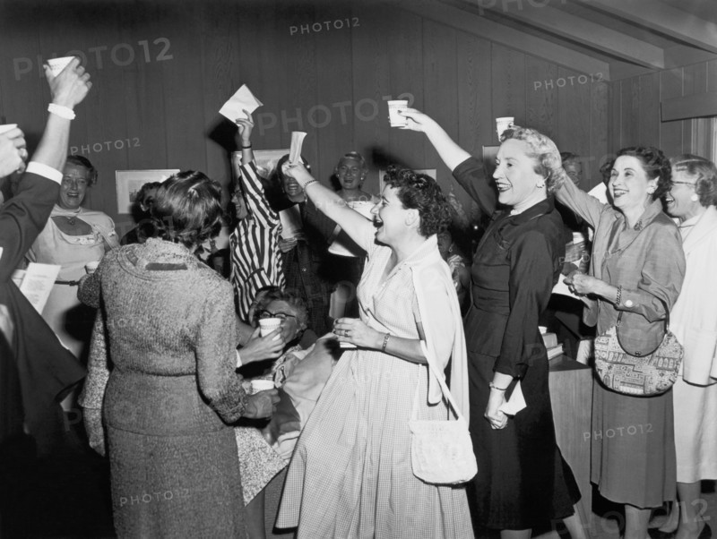 Women Cheering And Toasting