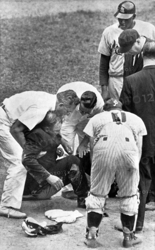Umpire Down From Foul Tip
