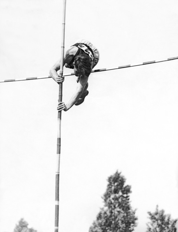 Pole Vaulter Over The Bar