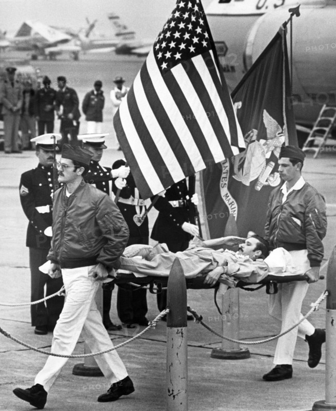 Injured POW Salutes Flag