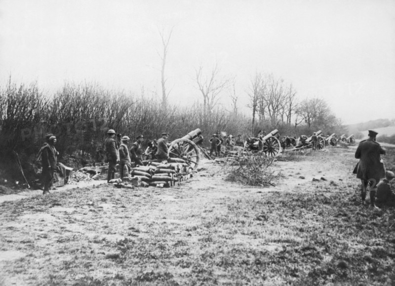 A Battery Of British Howitzers