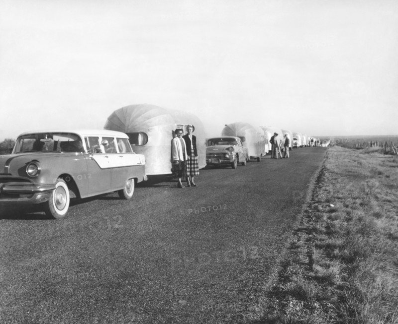 A Line Of Airstream Trailers