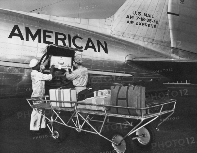 Loading Luggage On A DC-3