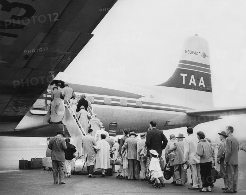 Passengers Boarding Airplane