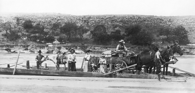 Family On Red River Ferry