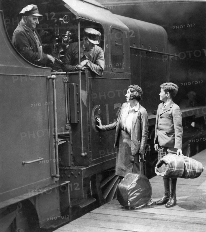 Children Ready To Board Train