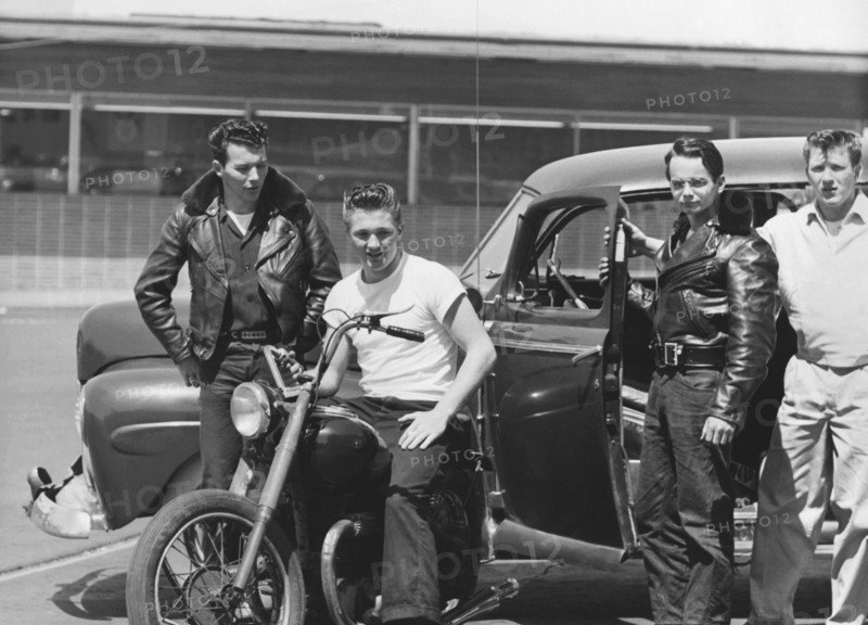 Fifties Youths Hanging Out