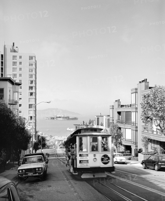 Cable Car On Hyde Street Hill