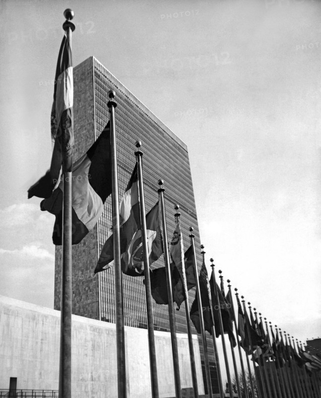 Flags Flying At United Nations