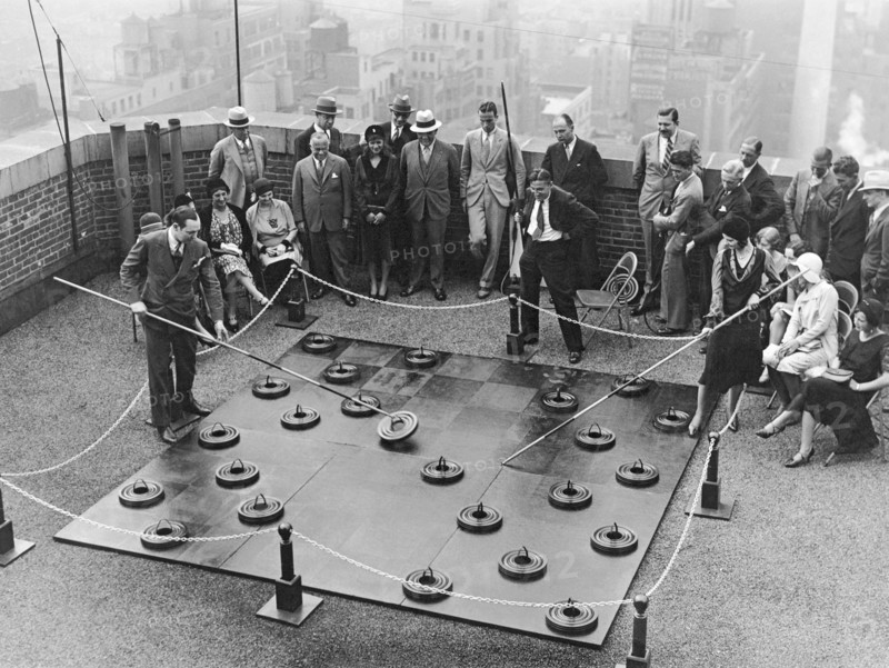 Rooftop Giant Checkers Game