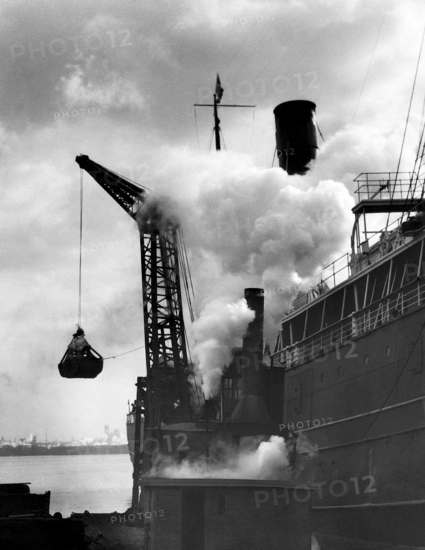 Loading Coal On To A Ship
