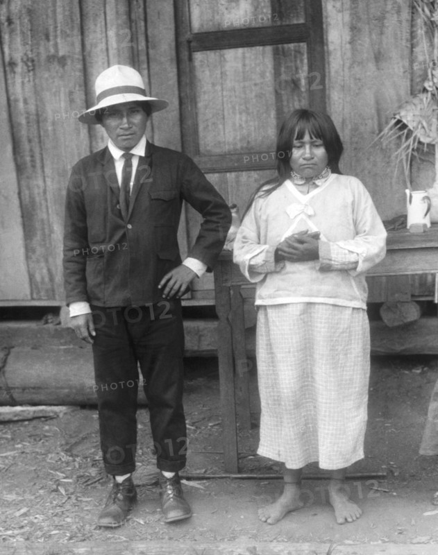 Jivaro Headhunter And HIs Wife