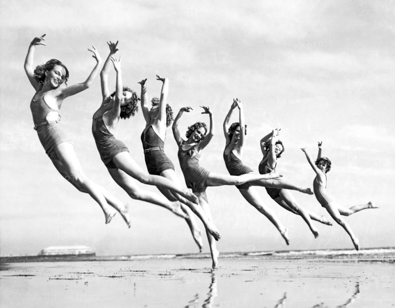 Graceful Line Of Beach Dancers