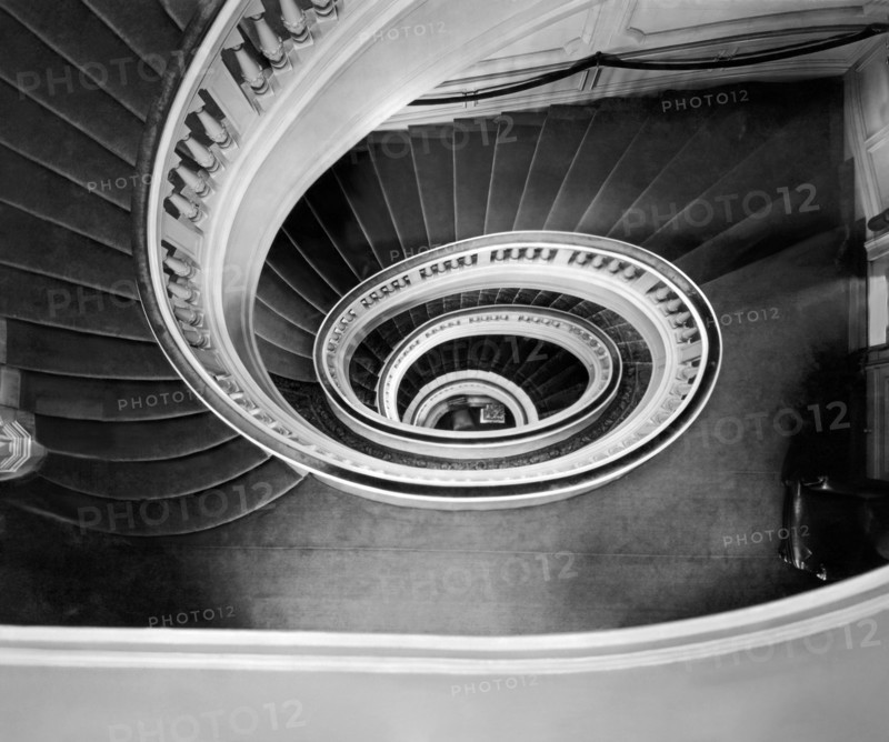 A spectacular view of the grand staircase at the new home of the