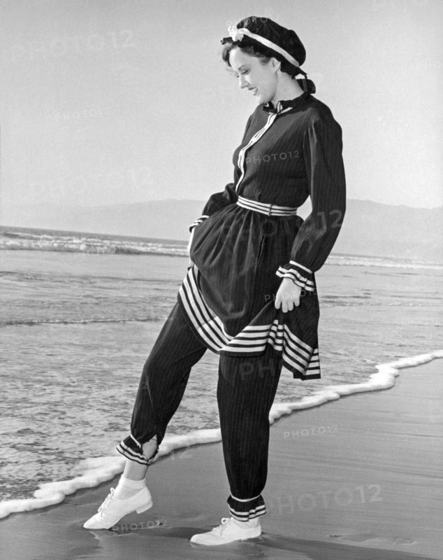 Woman In 1910 Bathing Suit