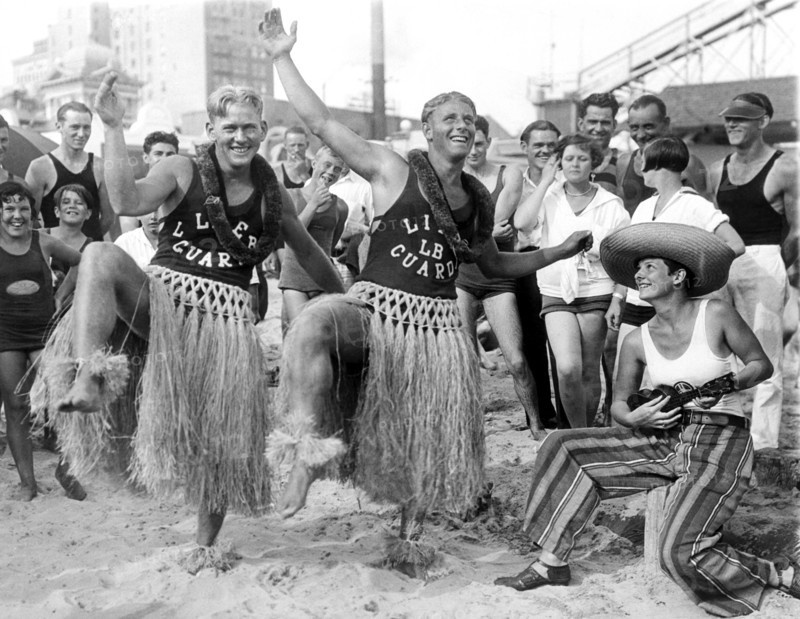 Hula Dancing Lifeguards In Long Beach